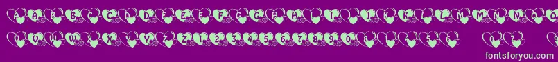 LiebMГјtterlein Font – Green Fonts on Purple Background