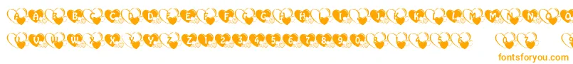 LiebMГјtterlein-Schriftart – Orangefarbene Schriften auf weißem Hintergrund