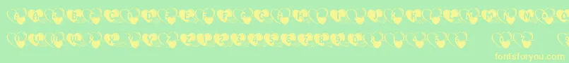 LiebMГјtterlein Font – Yellow Fonts on Green Background