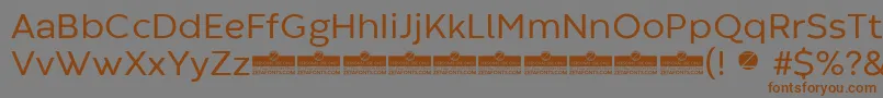 Czcionka CodecWarmRegularTrial – brązowe czcionki na szarym tle