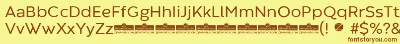 CodecWarmRegularTrial Font – Brown Fonts on Yellow Background