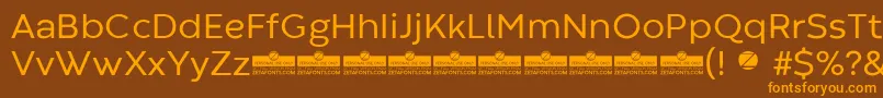 Шрифт CodecWarmRegularTrial – оранжевые шрифты на коричневом фоне