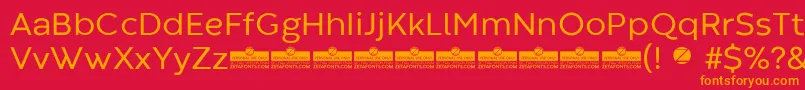 CodecWarmRegularTrial Font – Orange Fonts on Red Background