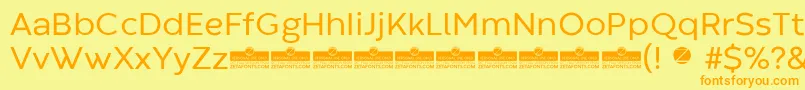 Police CodecWarmRegularTrial – polices orange sur fond jaune