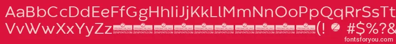 Czcionka CodecWarmRegularTrial – różowe czcionki na czerwonym tle