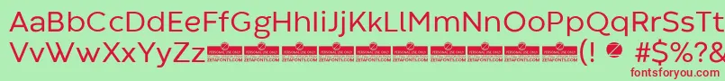 CodecWarmRegularTrial Font – Red Fonts on Green Background
