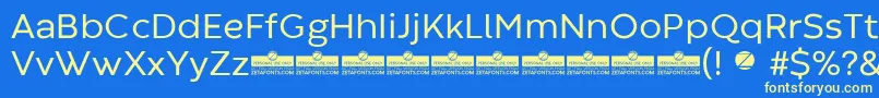 CodecWarmRegularTrial Font – Yellow Fonts on Blue Background