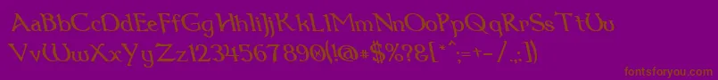 Dum1reit Font – Brown Fonts on Purple Background