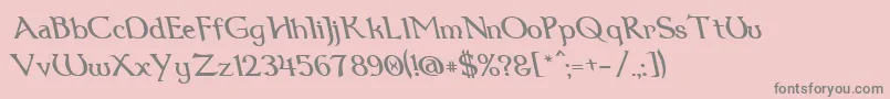 Dum1reit Font – Gray Fonts on Pink Background