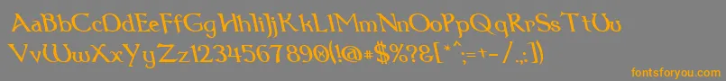 Dum1reit Font – Orange Fonts on Gray Background