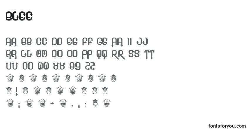 A fonte Blee – alfabeto, números, caracteres especiais