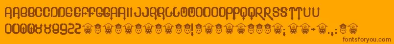 Blee Font – Brown Fonts on Orange Background