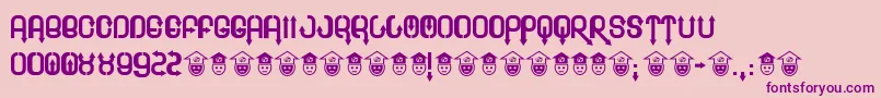 Blee-Schriftart – Violette Schriften auf rosa Hintergrund