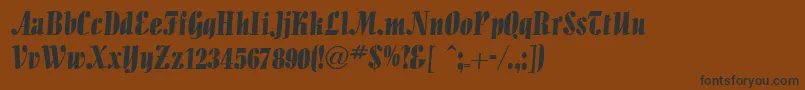 Police AllegrettodbNormal – polices noires sur fond brun