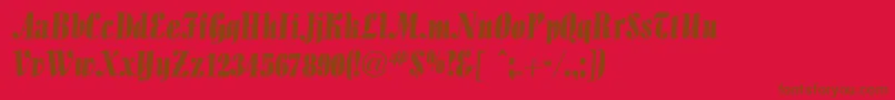 AllegrettodbNormal Font – Brown Fonts on Red Background
