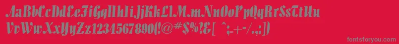 AllegrettodbNormal-Schriftart – Graue Schriften auf rotem Hintergrund