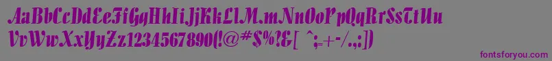 AllegrettodbNormal-Schriftart – Violette Schriften auf grauem Hintergrund