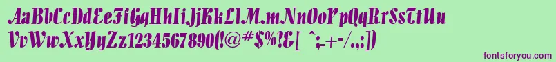 AllegrettodbNormal Font – Purple Fonts on Green Background
