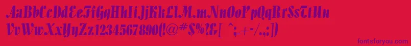 AllegrettodbNormal Font – Purple Fonts on Red Background