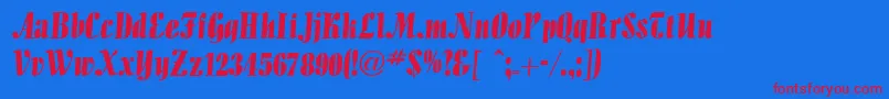 AllegrettodbNormal Font – Red Fonts on Blue Background