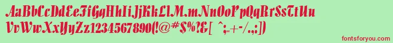 AllegrettodbNormal Font – Red Fonts on Green Background