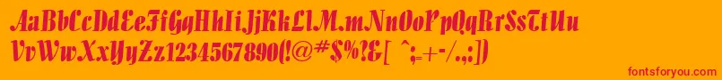 AllegrettodbNormal Font – Red Fonts on Orange Background