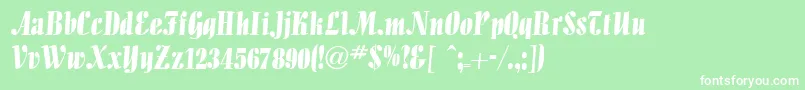 AllegrettodbNormal Font – White Fonts on Green Background