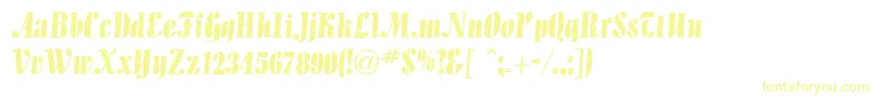 AllegrettodbNormal Font – Yellow Fonts on White Background