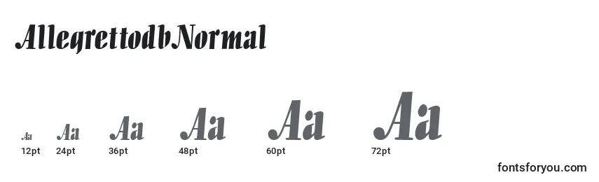 Größen der Schriftart AllegrettodbNormal