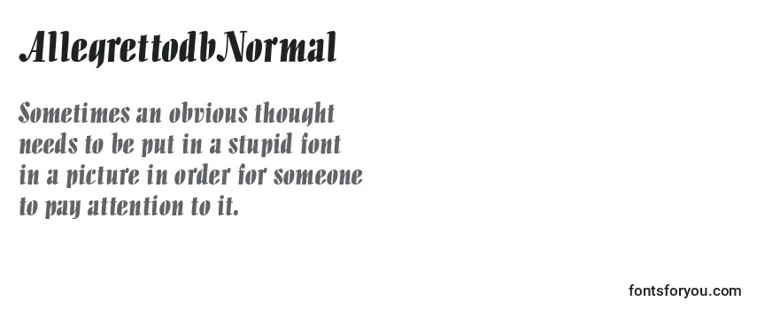 Review of the AllegrettodbNormal Font