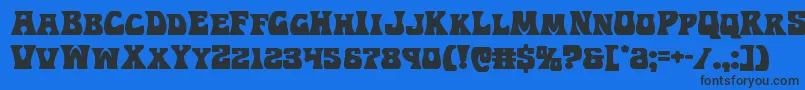 Hippocket Font – Black Fonts on Blue Background