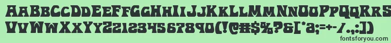 フォントHippocket – 緑の背景に黒い文字