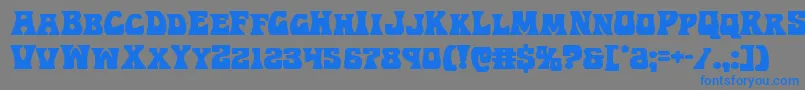 Hippocket-Schriftart – Blaue Schriften auf grauem Hintergrund