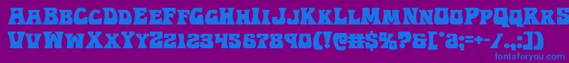 フォントHippocket – 紫色の背景に青い文字