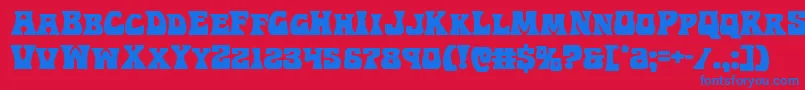 Hippocket Font – Blue Fonts on Red Background