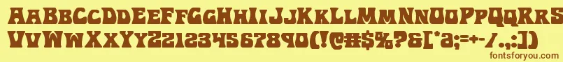 Hippocket Font – Brown Fonts on Yellow Background