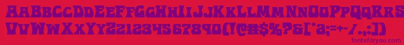 Police Hippocket – polices violettes sur fond rouge