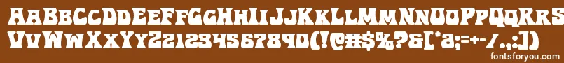 Hippocket Font – White Fonts on Brown Background