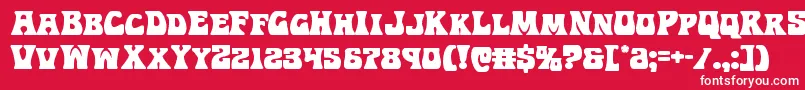 Hippocket Font – White Fonts on Red Background