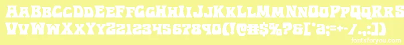 Hippocket Font – White Fonts on Yellow Background