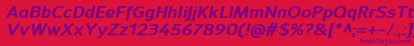 More about SavileExtrabolditalic Font SavileExtrabolditalic Font – Purple Fonts on Red Background