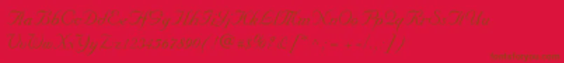 Wedding Font – Brown Fonts on Red Background