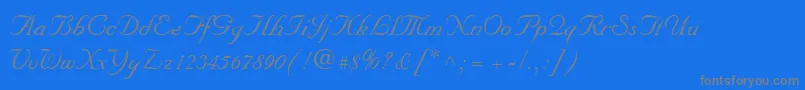 Wedding Font – Gray Fonts on Blue Background