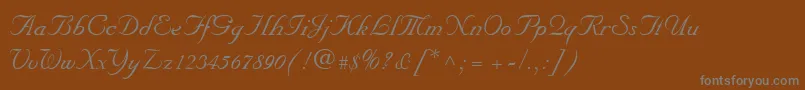 Wedding Font – Gray Fonts on Brown Background