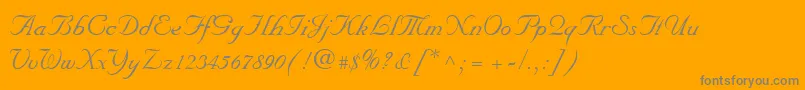 Wedding Font – Gray Fonts on Orange Background