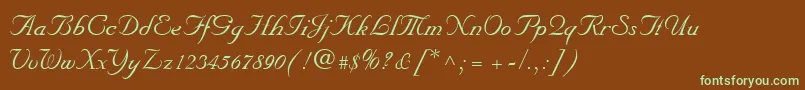 Wedding Font – Green Fonts on Brown Background