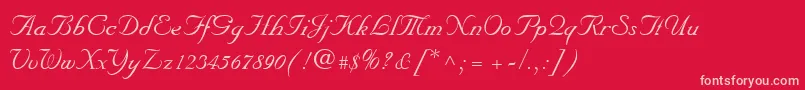 Wedding Font – Pink Fonts on Red Background