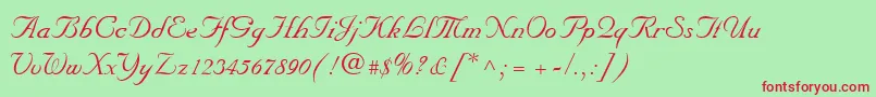 Wedding Font – Red Fonts on Green Background