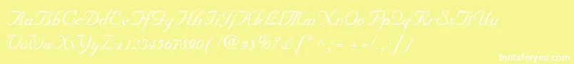 Wedding Font – White Fonts on Yellow Background