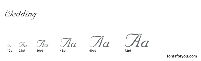 Wedding Font Sizes